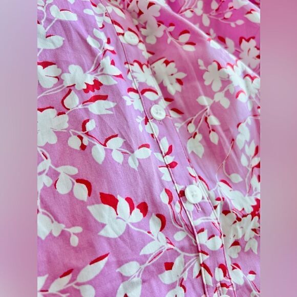 DRAPER JAMES NWT Button Down Top in Pink Shadow Floral size 2x - Picture 6 of 9